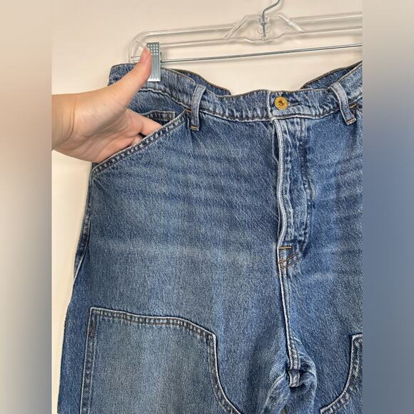 NSF Carpenter Relaxed-Fit Jeans Ankle Button Fly Jeans Size 32 Cropped - Picture 2 of 7